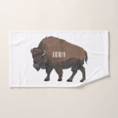 Illustration de dessin animé de bison (Serviette à main)