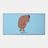 Illustration de dessin animé de capybara ukulele (Recto)