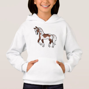 Illustration de dessin animé de cheval trottant Pi
