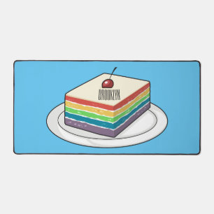 Illustration de dessin animé de gâteau arc-en-ciel