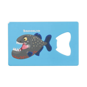Illustration de dessin animé de piranha drôle affa