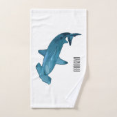Illustration de dessin animé de requin marteau (Serviette à main)