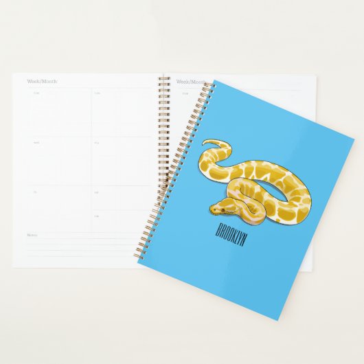 illustration de dessin animé de serpent python bir (Devant avec enveloppe)