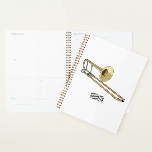 Illustration de dessin animé de Trombone (Devant avec enveloppe)