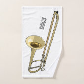 Illustration de dessin animé de Trombone (Serviette à main)