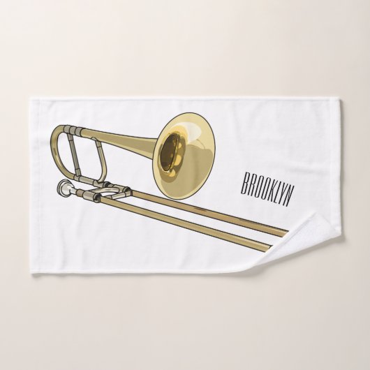 Illustration de dessin animé de Trombone (Serviette à main)