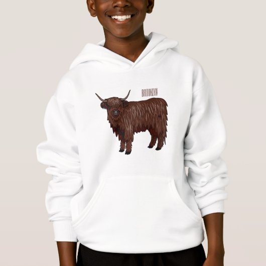 Illustration de dessin animé de vache des Highland (Devant)