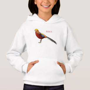 illustration de dessin animé d'oiseau faisan doré