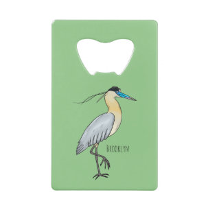 Illustration de dessin animé d'oiseau héron encapu