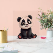 Illustration de dessin animé d'ours panda assis (Mariage)