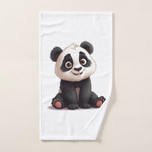 Illustration de dessin animé d'ours panda assis