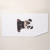 Illustration de dessin animé d'ours panda assis (Serviette de bain)