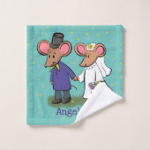Illustration de dessin animé d'un couple de souris (Gant de toilette)