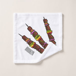 Illustration de dessin animé Kebab ou kabob