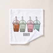 Illustration de dessin animé pour le thé de bulle (Gant de toilette)