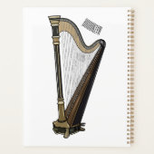 Illustration de dessin animé sur la harpe (Dos)