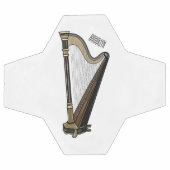 Illustration de dessin animé sur la harpe (Plat)