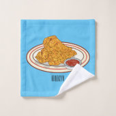 Illustration de dessin animé sur le poulet frit (Gant de toilette)