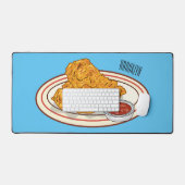 Illustration de dessin animé sur le poulet frit (Clavier et souris)
