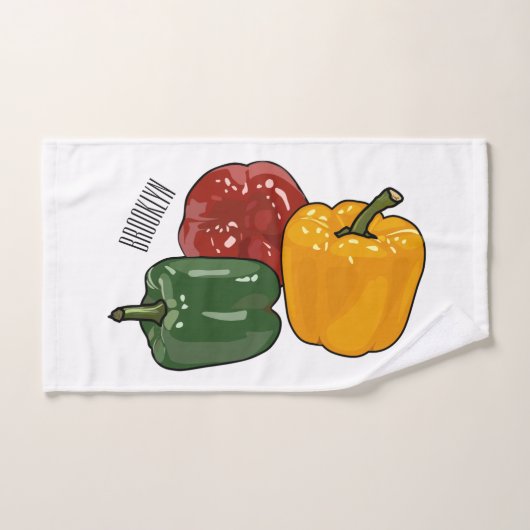 Illustration de dessin de Capsicum (Serviette à main)