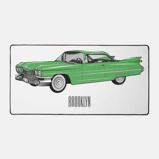 Illustration de dessin de voiture classique 1959 (Recto)