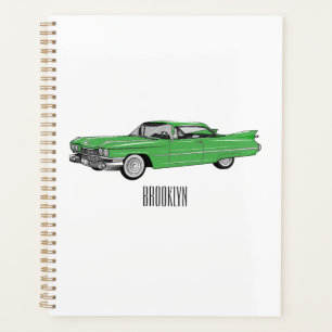 Illustration de dessin de voiture classique 1959