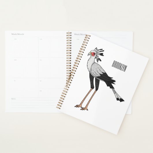 Illustration de dessin du secrétaire pour oiseaux (Devant avec enveloppe)