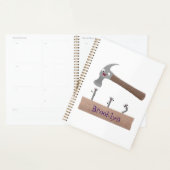 Illustration de dessin mignon, marteau et ongles (Devant avec enveloppe)