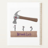 Illustration de dessin mignon, marteau et ongles (Dos)