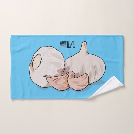 Illustration de dessin sur l'ail (Serviette à main)
