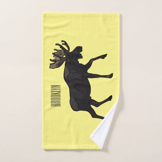 Illustration de dessin sur l'orignal (Serviette à main)