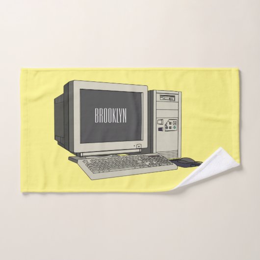 Illustration de dessin sur ordinateur (Serviette à main)