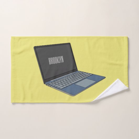Illustration de dessin sur ordinateur portable (Serviette à main)