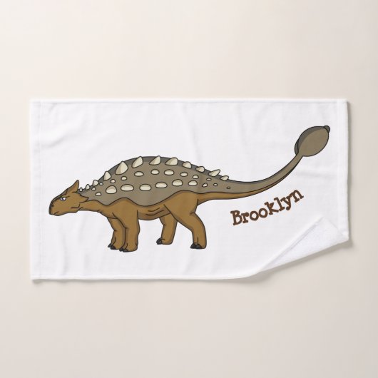 Illustration de dinosaure blindé Ankylosaurus (Serviette à main)