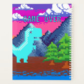 Illustration de dinosaure pixelisé de joueur pixel (Dos)