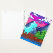 Illustration de dinosaure pixelisé de joueur pixel (Devant avec enveloppe)