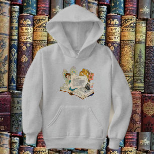Illustration de fée bibliophile vintage