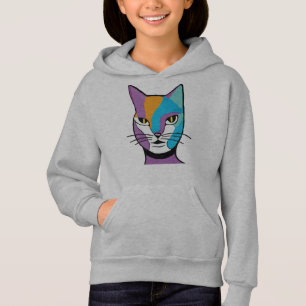 Illustration de femme chat colorée