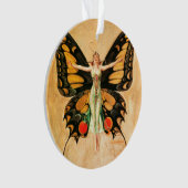 Illustration de femme volant papillon flapper (devant)