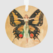Illustration de femme volant papillon flapper (dos)