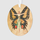Illustration de femme volant papillon flapper (devant)