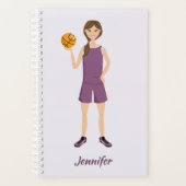 Illustration de fille de basket-ball mignonne avec (Devant)