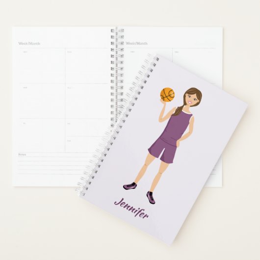 Illustration de fille de basket-ball mignonne avec (Devant avec enveloppe)