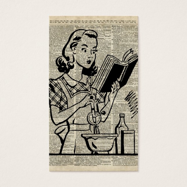 Illustration de fille de cuisine sur la page de vi (Devant)