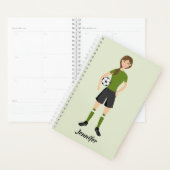 Illustration de fille de soccer mignonne avec nom  (Devant avec enveloppe)