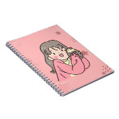 Illustration de fille esthétique mignonne Cahier à (Côté Droit)