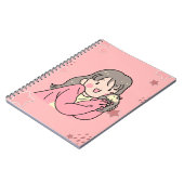 Illustration de fille esthétique mignonne Cahier à (Côté gauche)