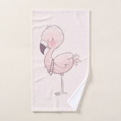 Illustration de Flamant rose rose mou (Serviette à main)