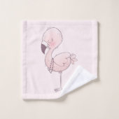 Illustration de Flamant rose rose mou (Gant de toilette)