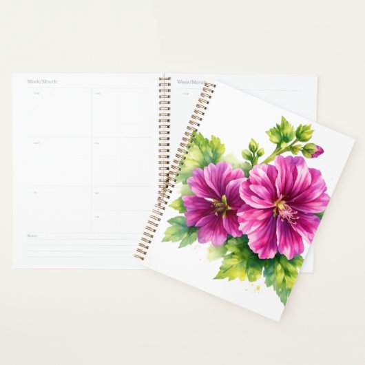 Illustration de fleur aquarelle violette (Devant avec enveloppe)